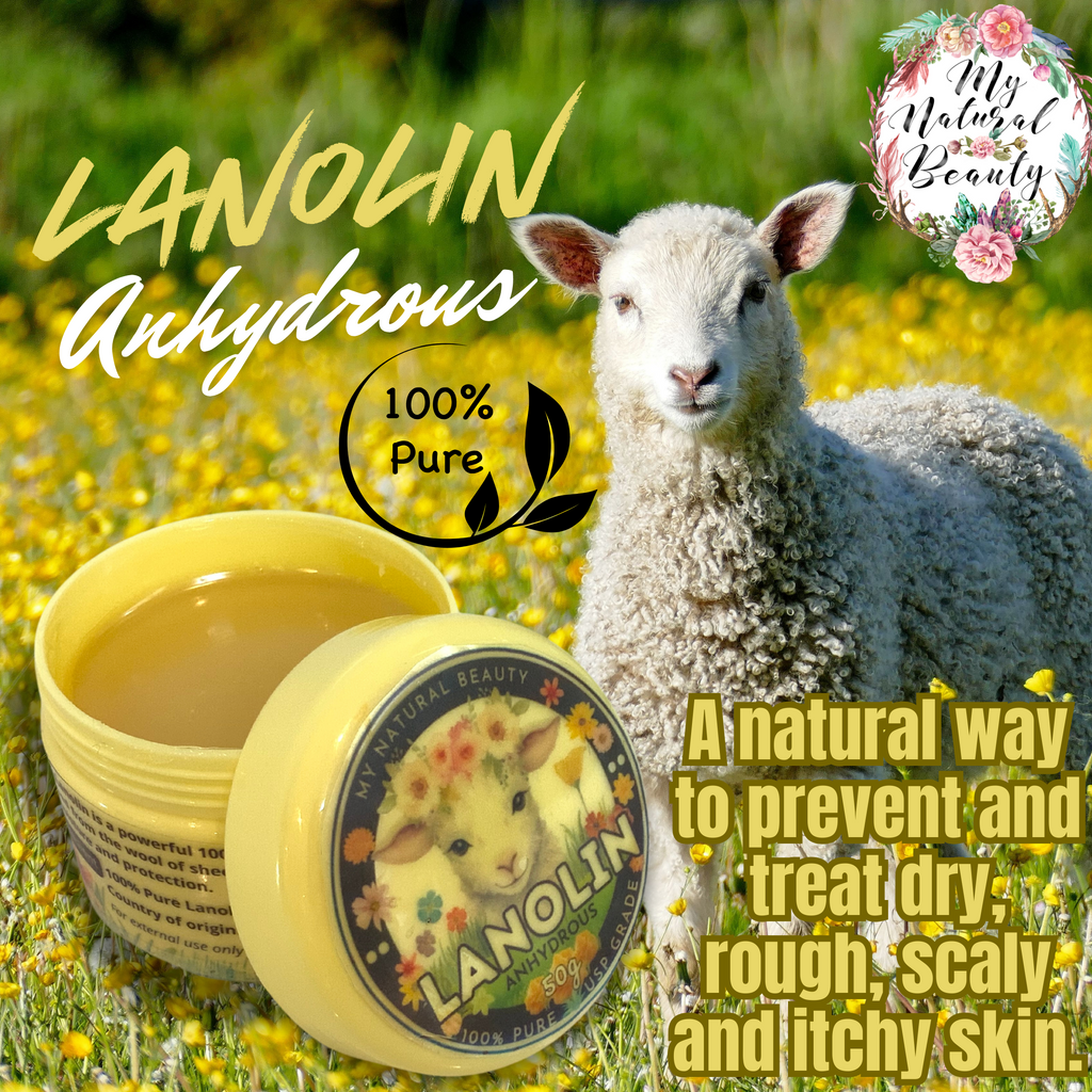 Lanolin Anhydrous- 50g High Grade Premium USP Lanolin for cosmetic use 1x 50g Jar. The perfect size for travel, out and about and for hand bags
