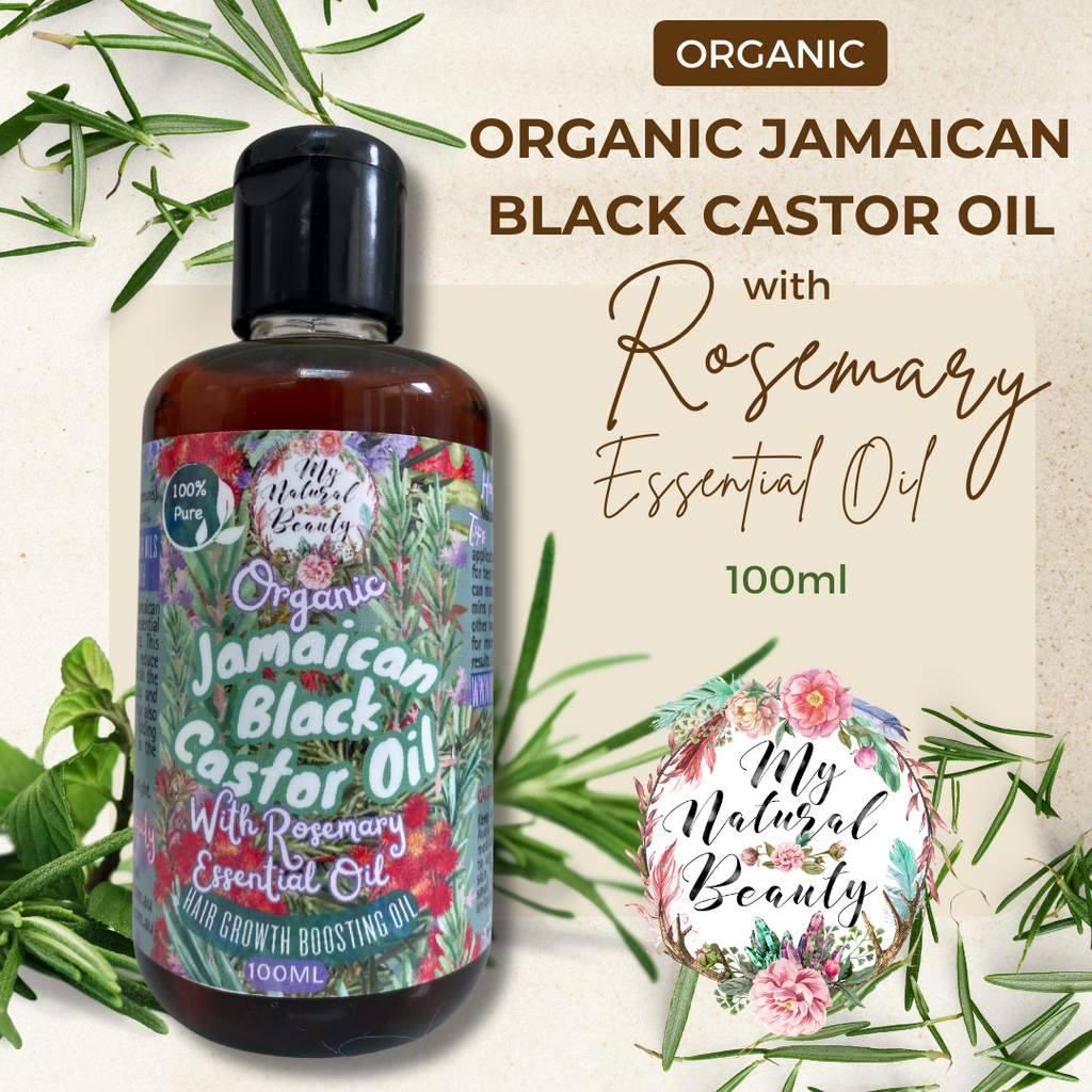This is 100 % PURE JAMAICAN BLACK CASTOR OIL INFUSED WITH 100% PURE ROSEMARY ESSENTIAL OIL FOR EXTRA HAIR GROWTH RESULTS. Rosemary essential oil strengthens circulation. ... Beyond stimulating hair growth, rosemary essential oil is used to prevent premature graying and dandruff. It may also help dry or itchy scalp. Adding Rosemary Oil to Jamaican Black Castor oil is the ultimate hair growth treatment.