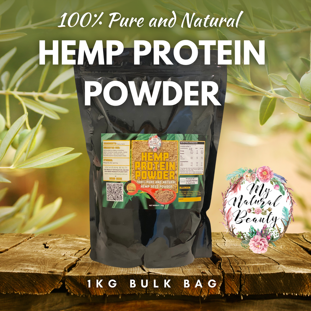 HEMP PROTEIN POWDER- 1kg       100% Pure and Natural Hemp Seed Powder 1kg- a superior plant-based natural protein.   Introducing our 100% all natural Hemp Seed Powder! Made from 100% Pure Hemp Seeds. Nothing else added!   This is perfect as a protein alternative and as a food integrator. This easy to consume alternative has all the same benefits as conventional hemp seed, but in a convenient powder form!