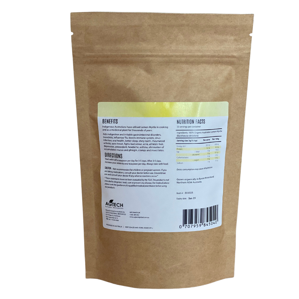 Organic Australian Lemon Myrtle Powder- 100g